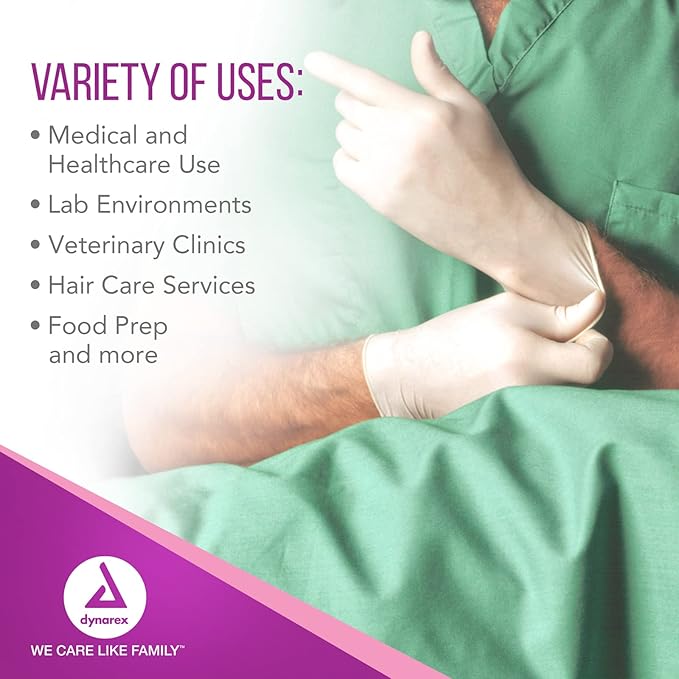 dynarex sterile latex surgical gloves powder free 50pairs 4cs