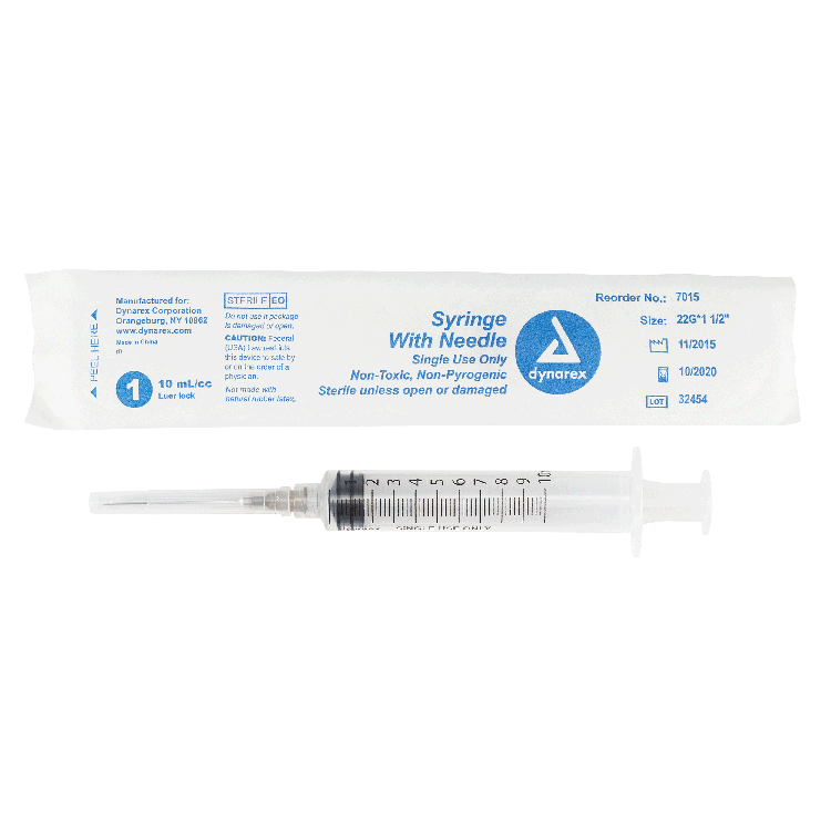 dynarex syringes with needle