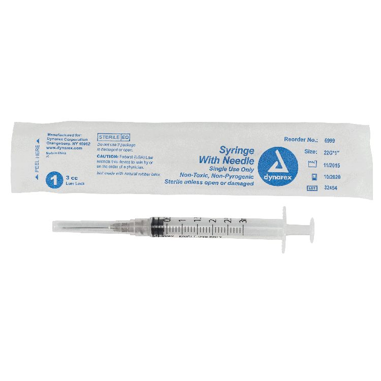 dynarex syringes with needle