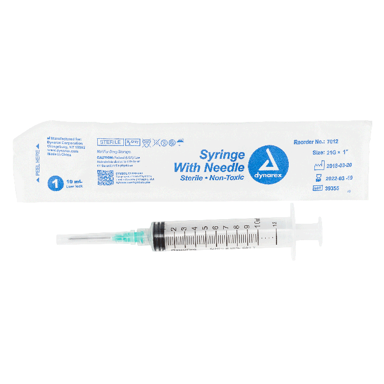 dynarex syringes with needle