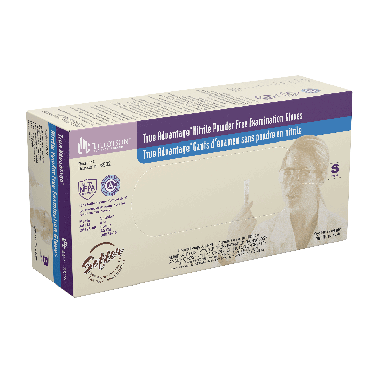 dynarex true advantage nitrile exam gloves powder free 100bx 10cs