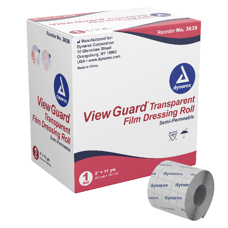 dynarex view guard transparent dressing rolls non sterile