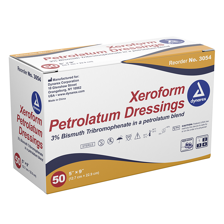 dynarex xeroform gauze dressings