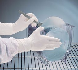 Cleanroom Glove Kimtech Pure G3 Size 7.5 Nitrile White 12 Inch Beaded Cuff Sterile Pair
