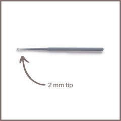ear curette mckesson handle with grooves 2 mm tip cup tip packaging type box