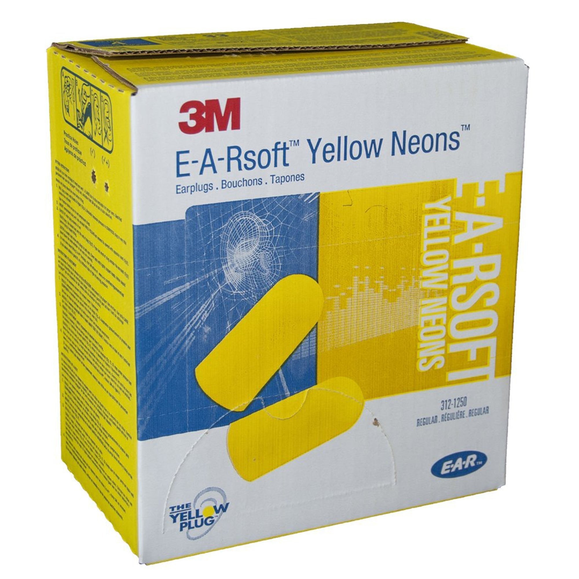 Ear Plugs 3M E A Rsoft Yellow Neons Cordless One Size Fits Most Yellow