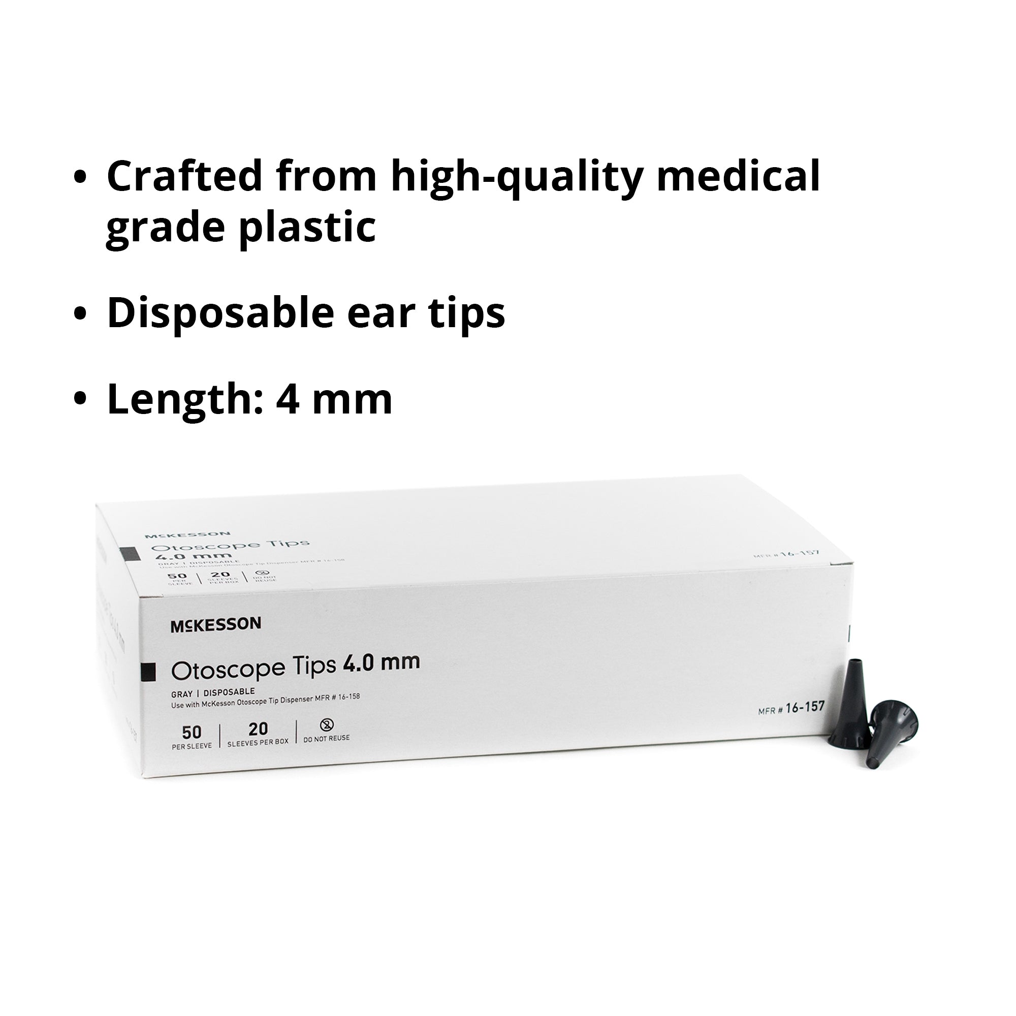 ear speculum tip plastic 4 mm disposable packaging type box