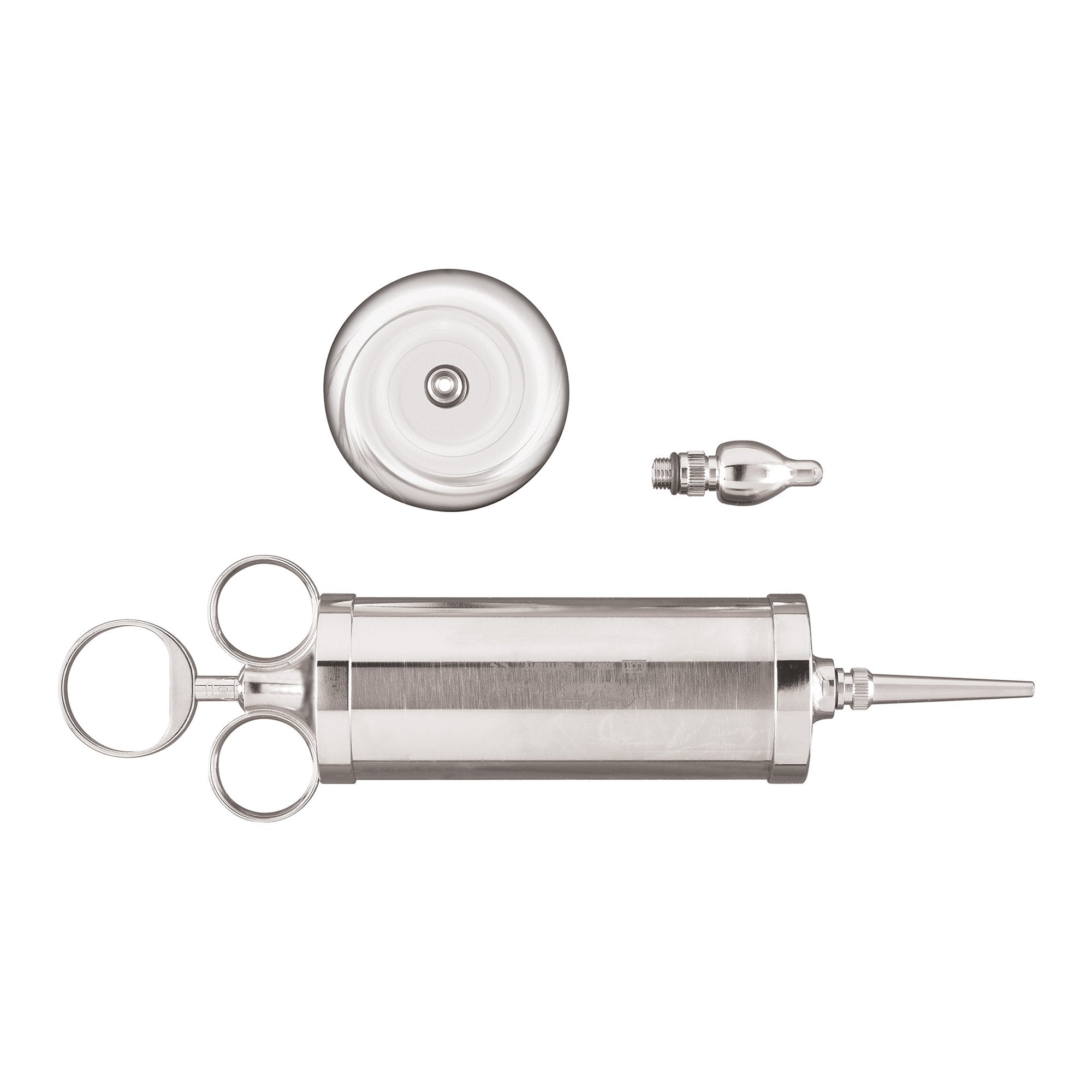 Ear Syringe with Shield McKesson Argent Three Ring Style Three Ring, Silver Barrel and Plunger OR Grade