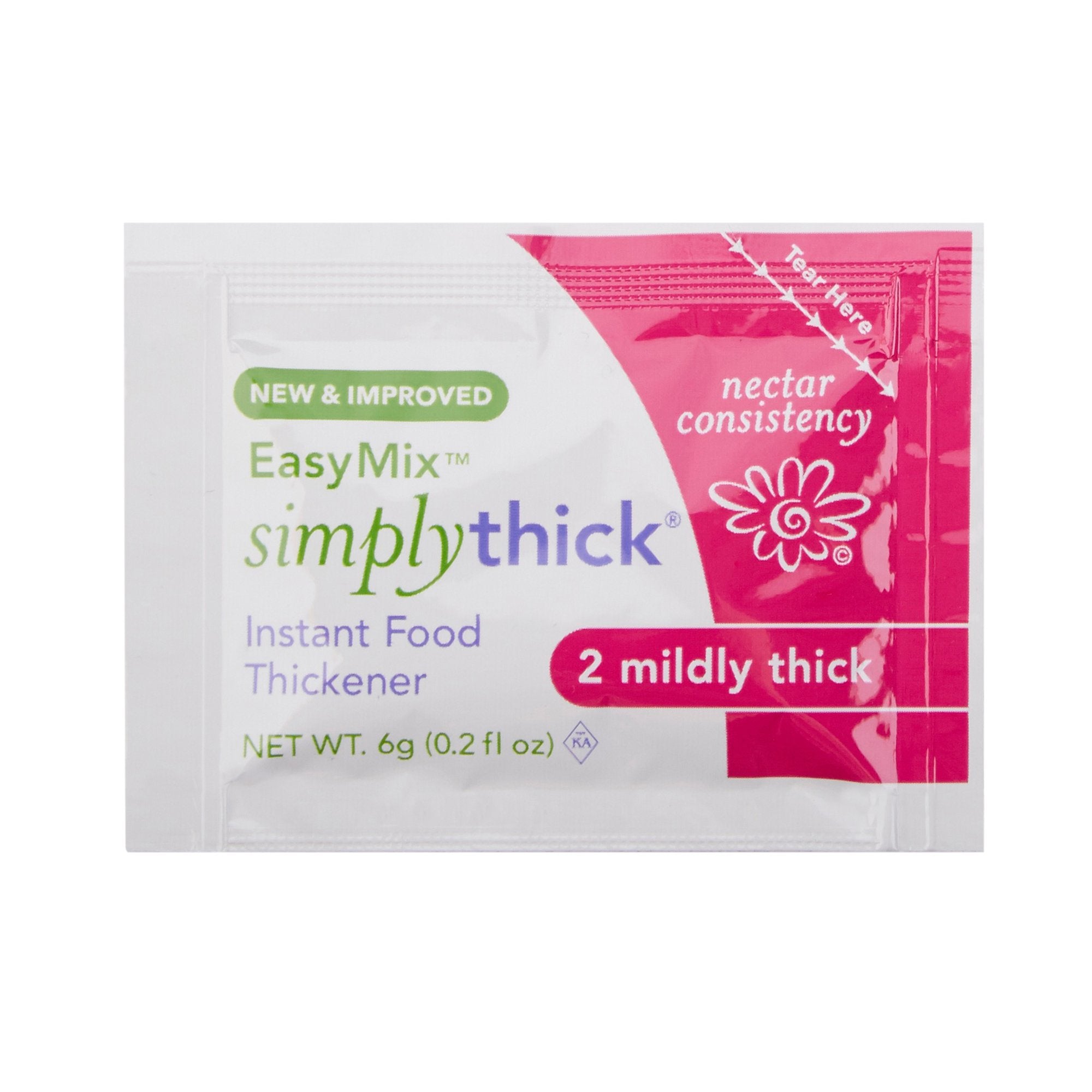 easymix simplythick nectar consistency instant food and beverage thickener 6 gram packet simplythick easy mix food and beverage thickener mk1087567ea