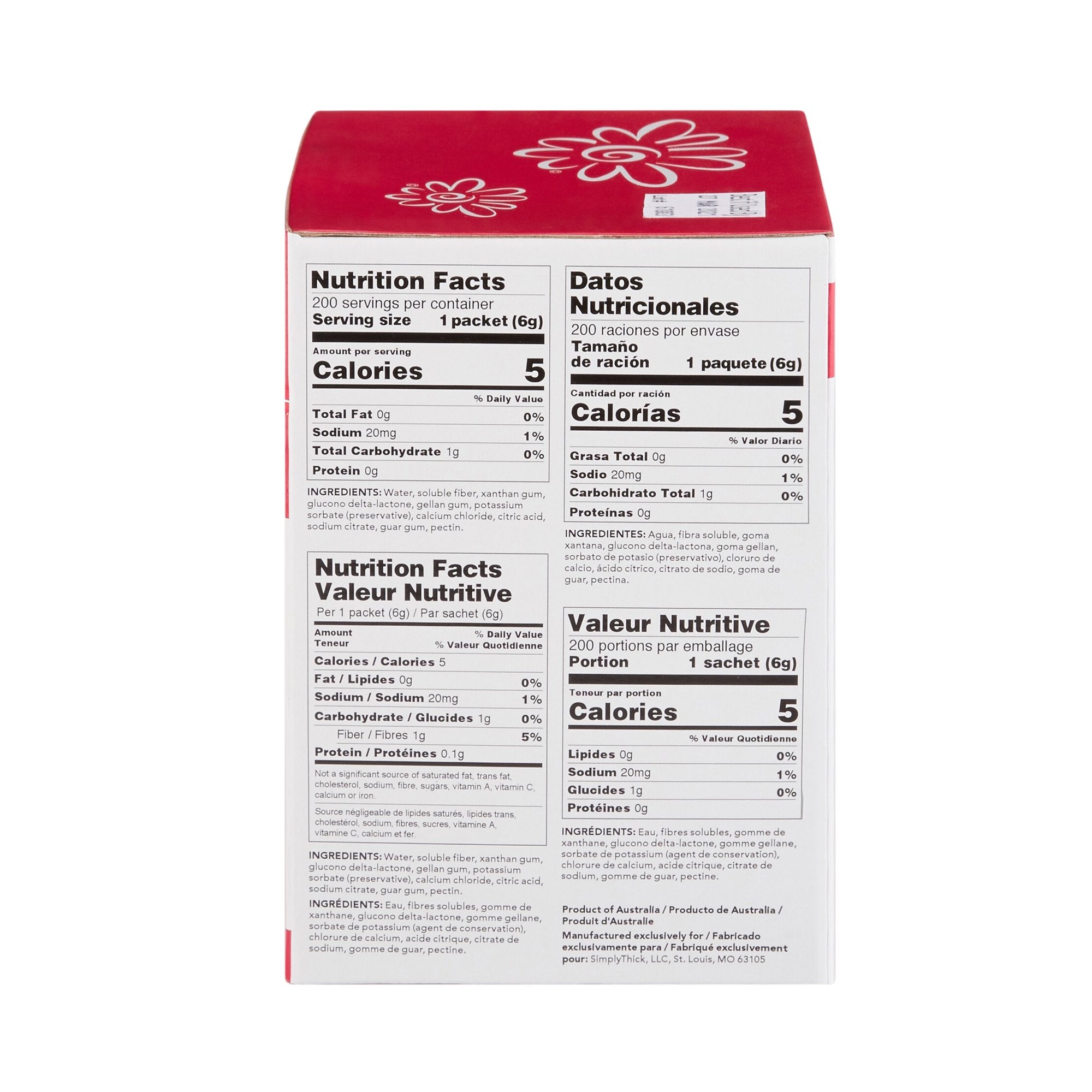 easymix simplythick nectar consistency instant food and beverage thickener 6 gram packet simplythick easy mix food and beverage thickener mk1087567ea