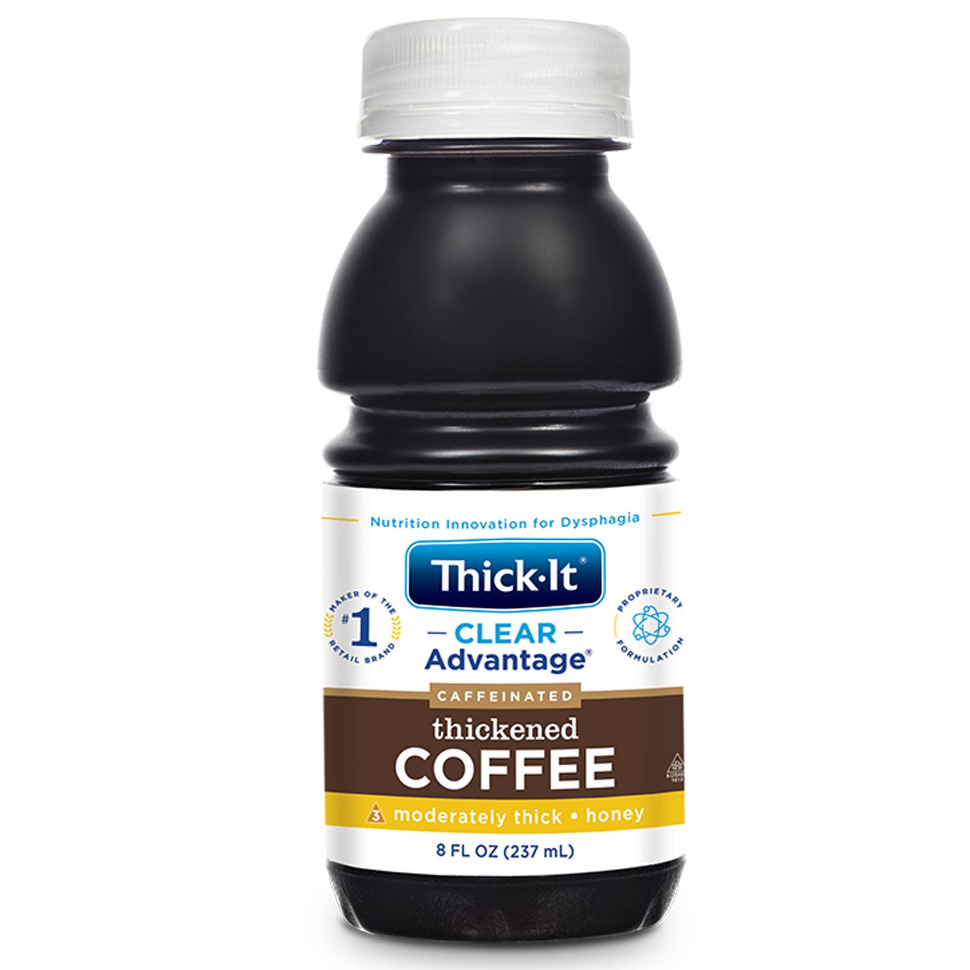 Thickened Beverage Thick-It Clear Advantage 8 oz. Bottle Coffee Flavor Liquid IDDSI Level 3 Moderately Thick/Liquidized