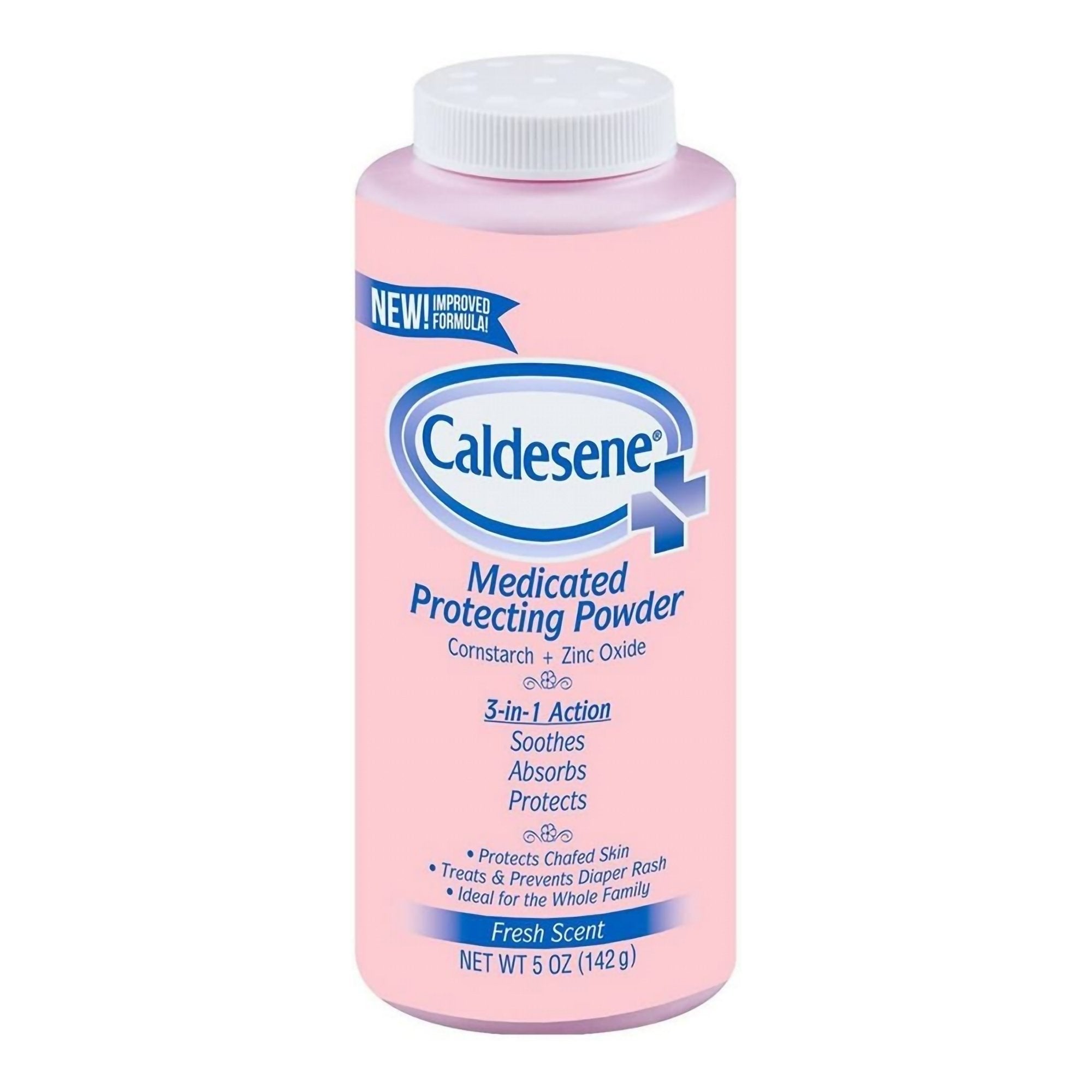 Body Powder Caldesene Medicated Protecting 5 oz. Fresh Scent Shaker Bottle 81% Cornstarch / 15% Zinc Oxide