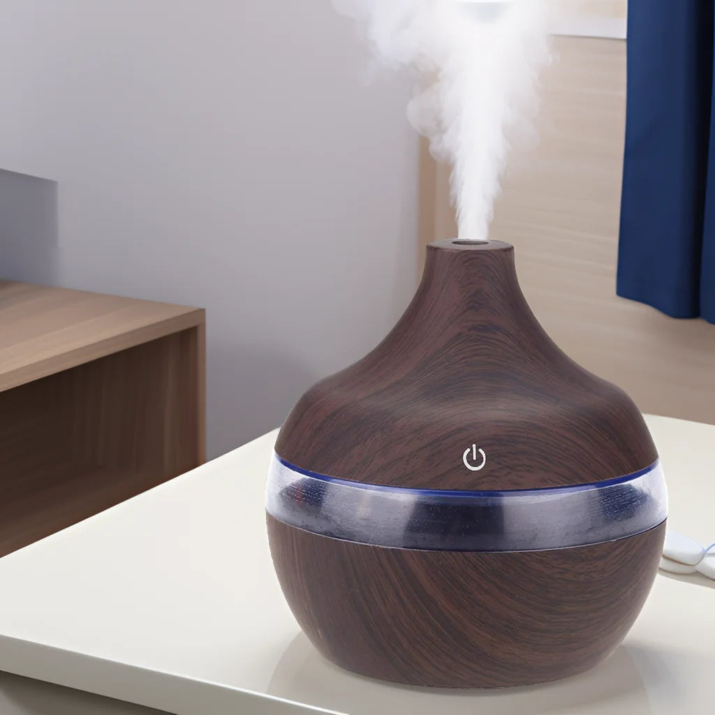 Summer Deals! Essential Oil Diffuser, 300Ml Small Cool Mist Humidifiers, Portable Mini Humidifier 7 Colors LED Light Humidifiers for Bedroom,Home,Travel,Office,Spa,Yoga,Baby Room