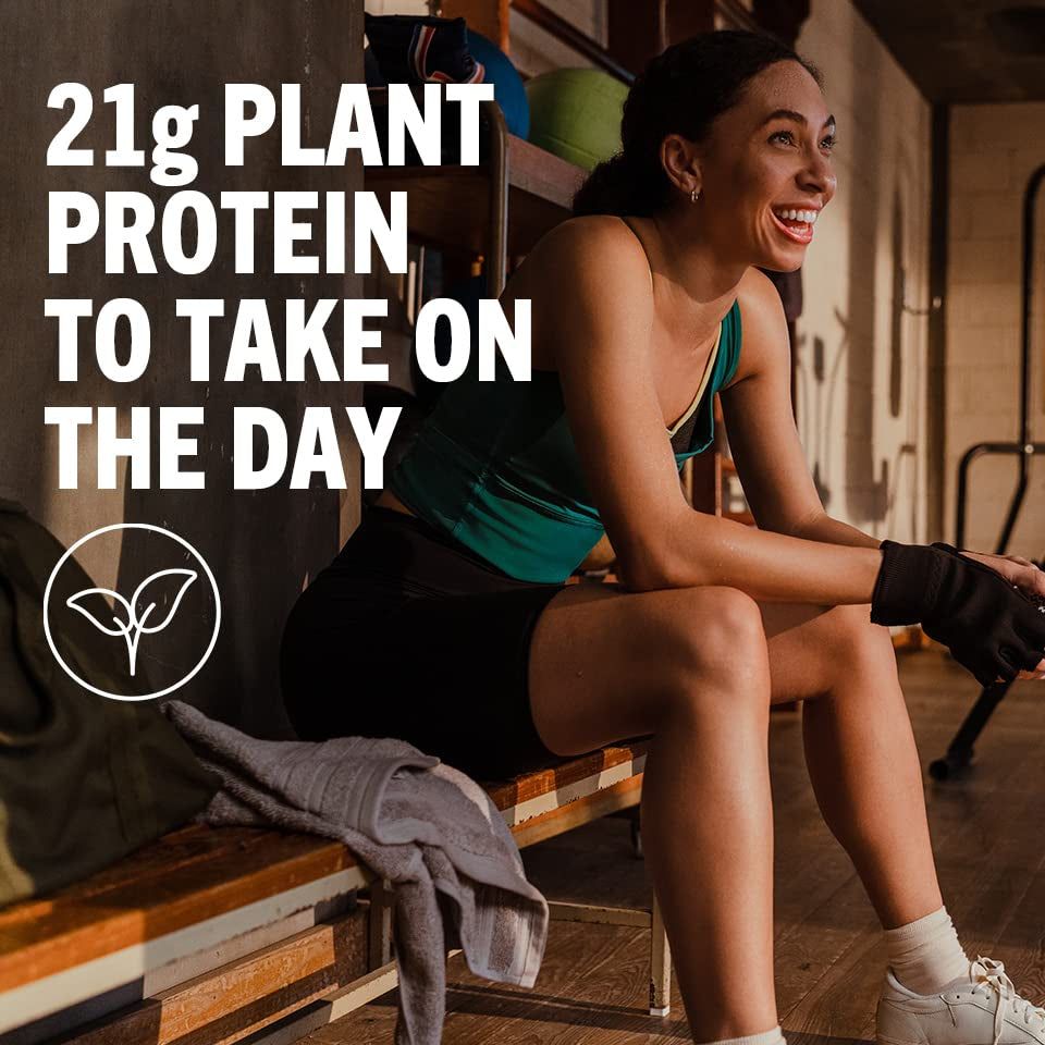 Organic Vegan Protein Powder, Natural Unsweetened   21G of Plant Protein, 4G Prebiotic Fiber, Low Net Carbs, No Lactose Ingredients, No Added Sugar, Non Gmo, for Shakes & Smoothies, 1.59 Lb