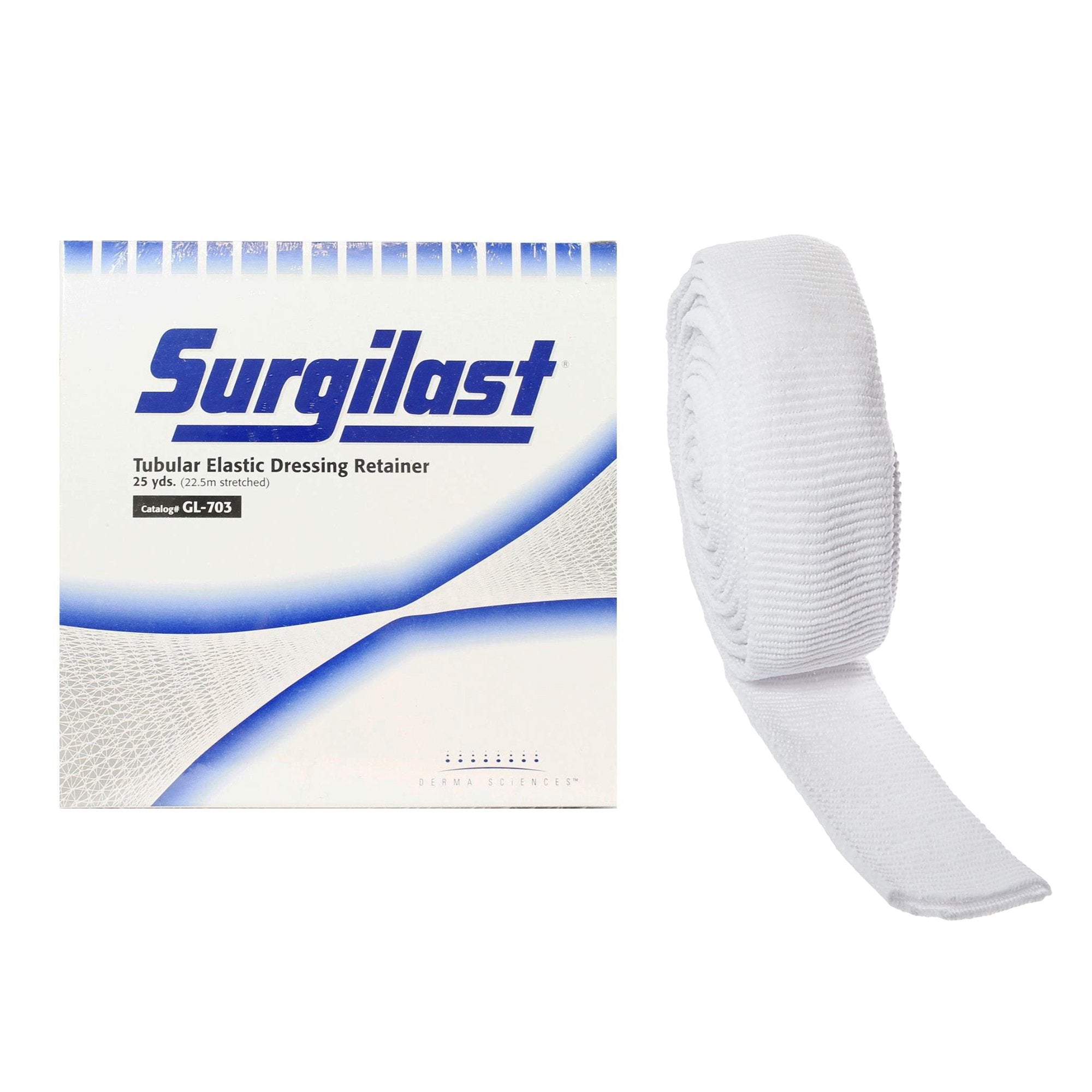 Elastic Net Retainer Dressing Surgilast Tubular Elastic 25 Yard Size 3 White Medium Hand / Arm / Leg / Foot NonSterile
