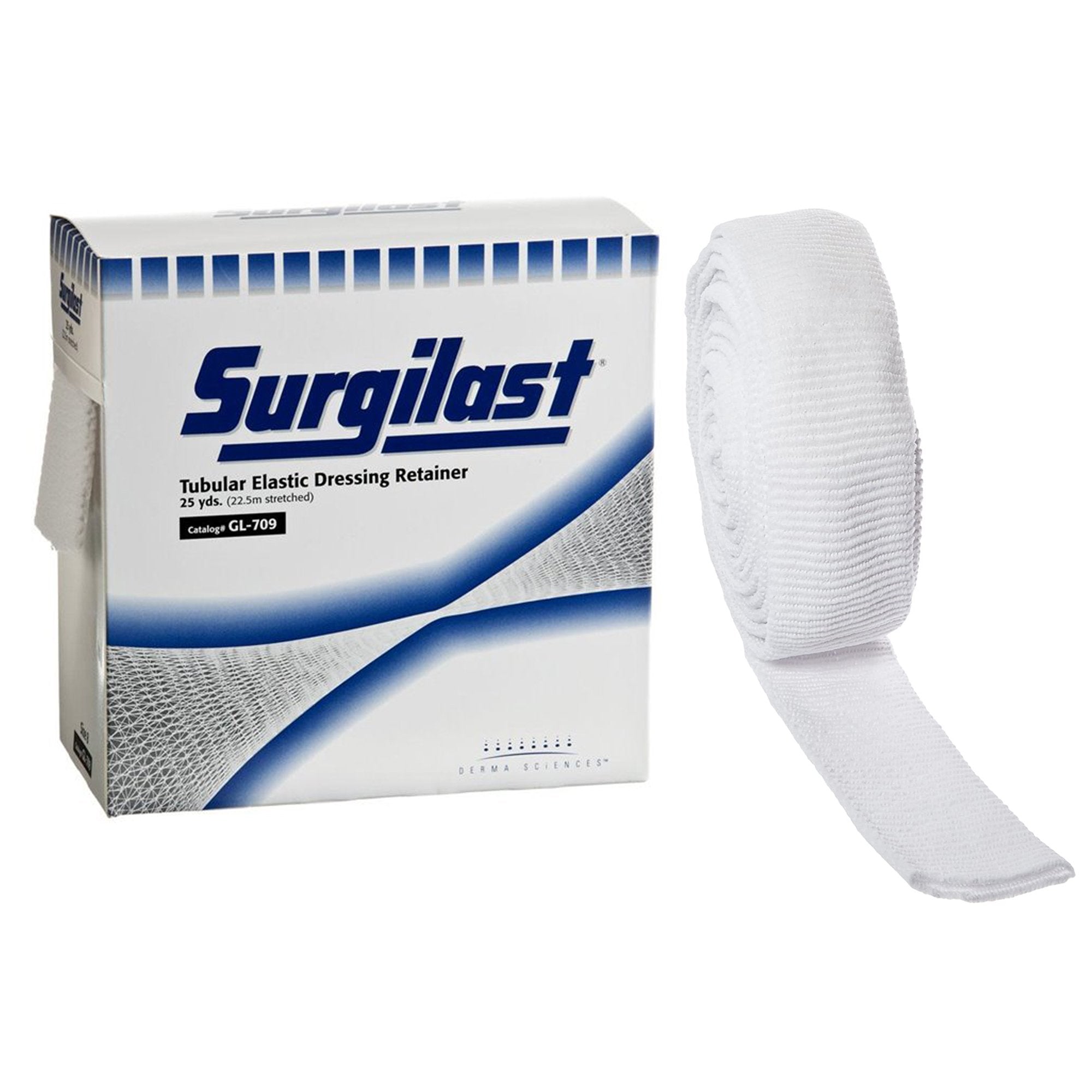 Elastic Net Retainer Dressing Surgilast Tubular Elastic 25 Yard Size 8 White Medium Chest / Back / Perineum / Axilla NonSterile