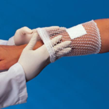 Elastic Net Retainer Dressing Surgilast Tubular Elastic 10 Yard Size 5 White Small Head / Shoulder / Thigh NonSterile