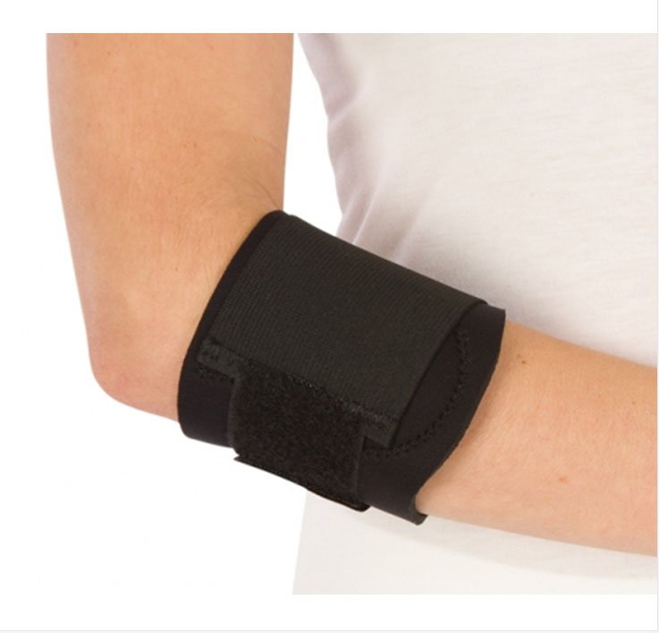 Elbow Support PROCARE Small Contact Closure Tennis Left or Right Elbow 6 to 8 Inch Circumference Black