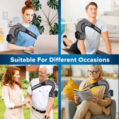 electric heating shoulder pad smart vibration massager led display 3 levels adjustable therapy brace for arthritis pain relief