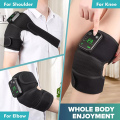 electrically heated knee pads shoulder pads elbow pads old cold legs joints vibration warmth hot compress massager