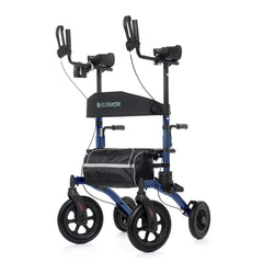 elenker all terrain upright rollator walker stand up rolling walker with seat 12 non pneumatic tire wheels