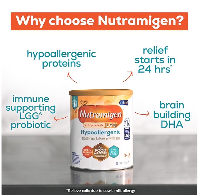 enfamil nutramigen with enflora lgg powder infant formula 12 6 ounce can nutramigen with probiotic lgg infant formula mk1166030ea