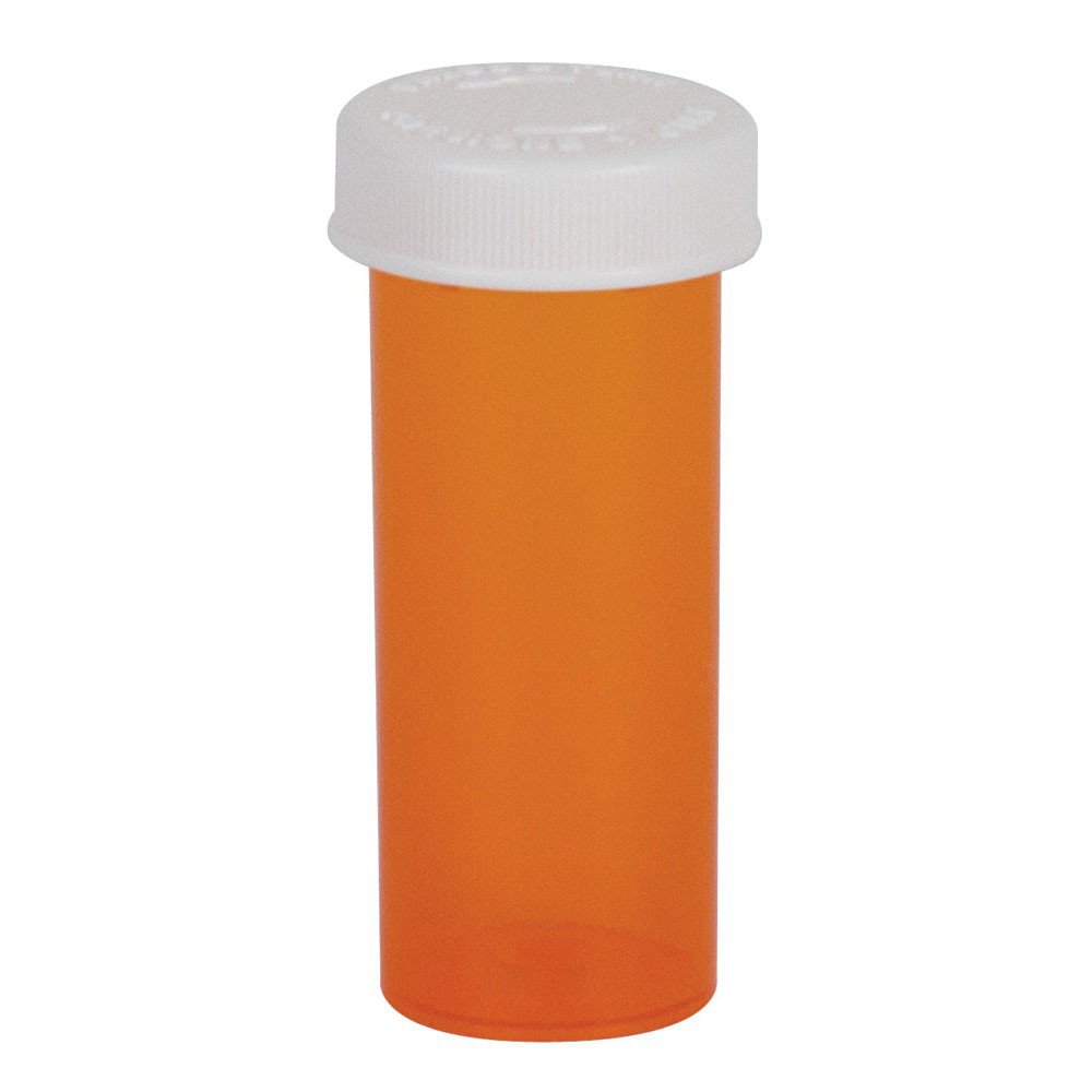 Prescription Vial Ezydose Push & Turn 30 DRAM Amber
