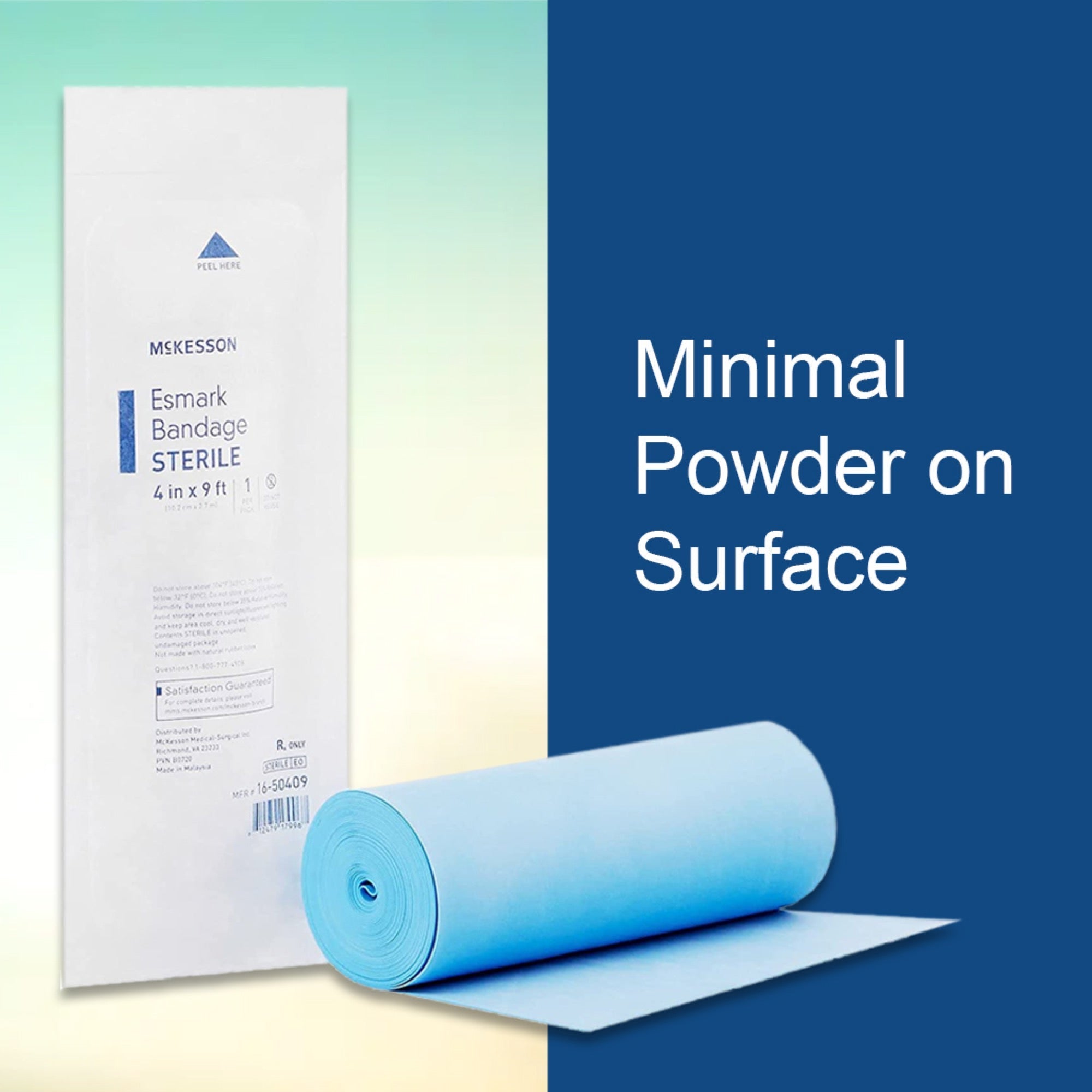 esmark compression bandage mckesson 4 inch x 3 yard no closure blue sterile high compression packaging type each