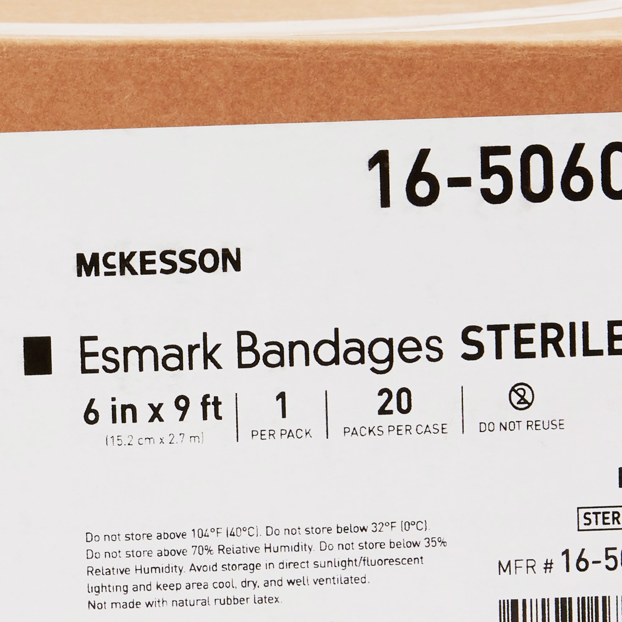 esmark compression bandage mckesson 6 inch x 3 yard no closure blue sterile high compression packaging type each