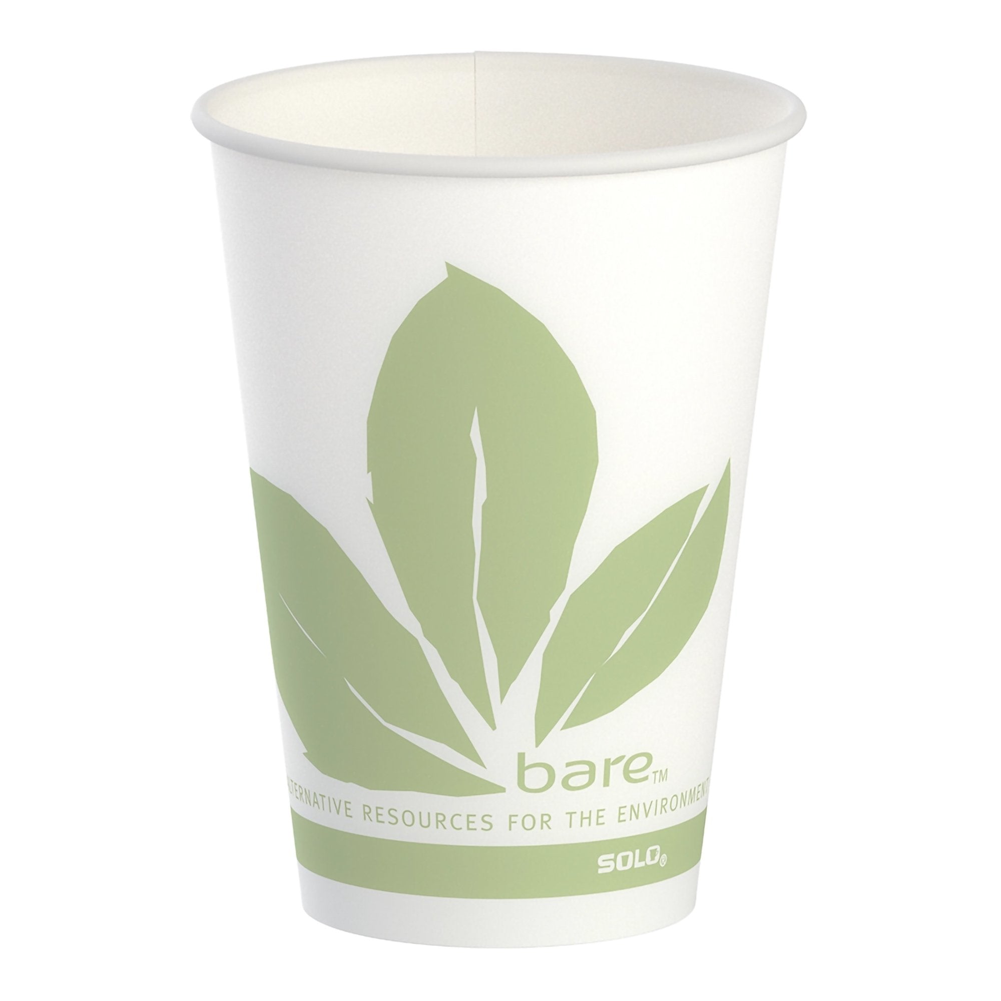 Drinking Cup Bare Eco-Forward 7 oz. Leaf Print Wax Coated Paper Disposable