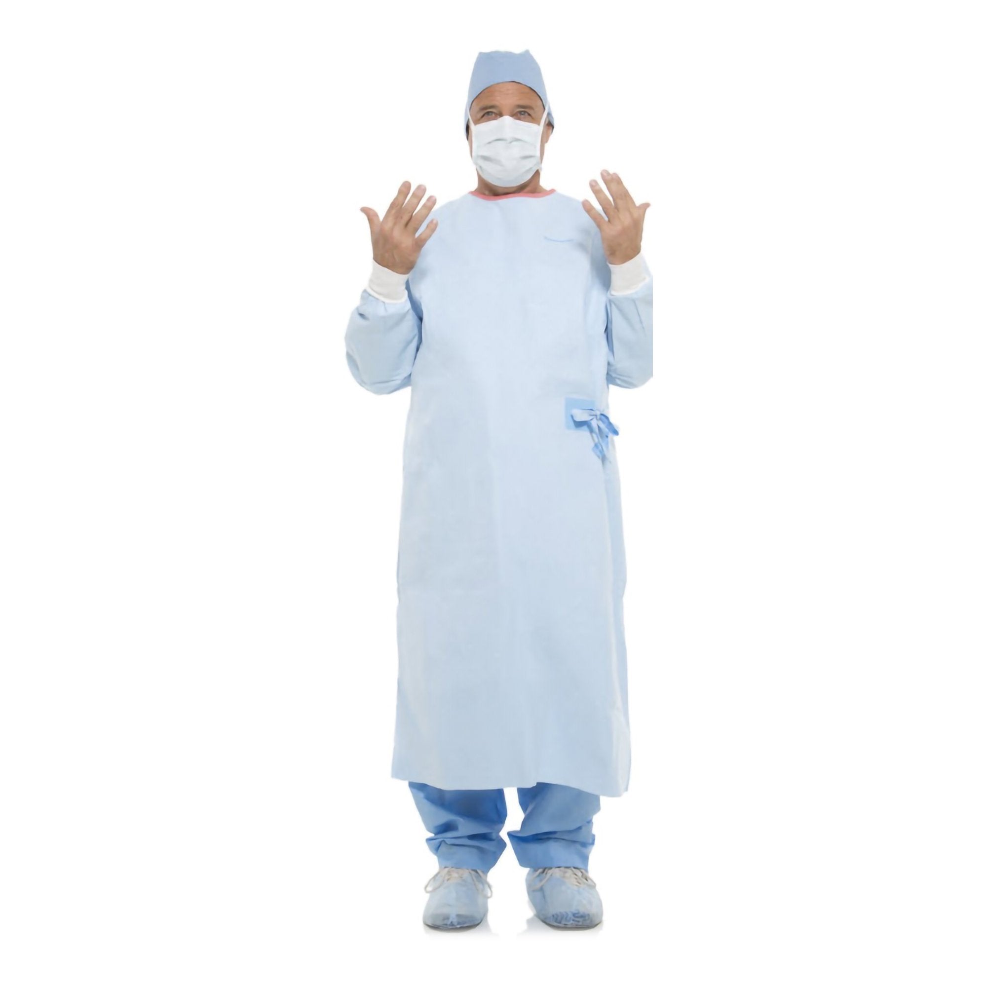 Non Reinforced Surgical Gown with Towel Evolution 4 X Large Blue Sterile AAMI Level 4 Disposable