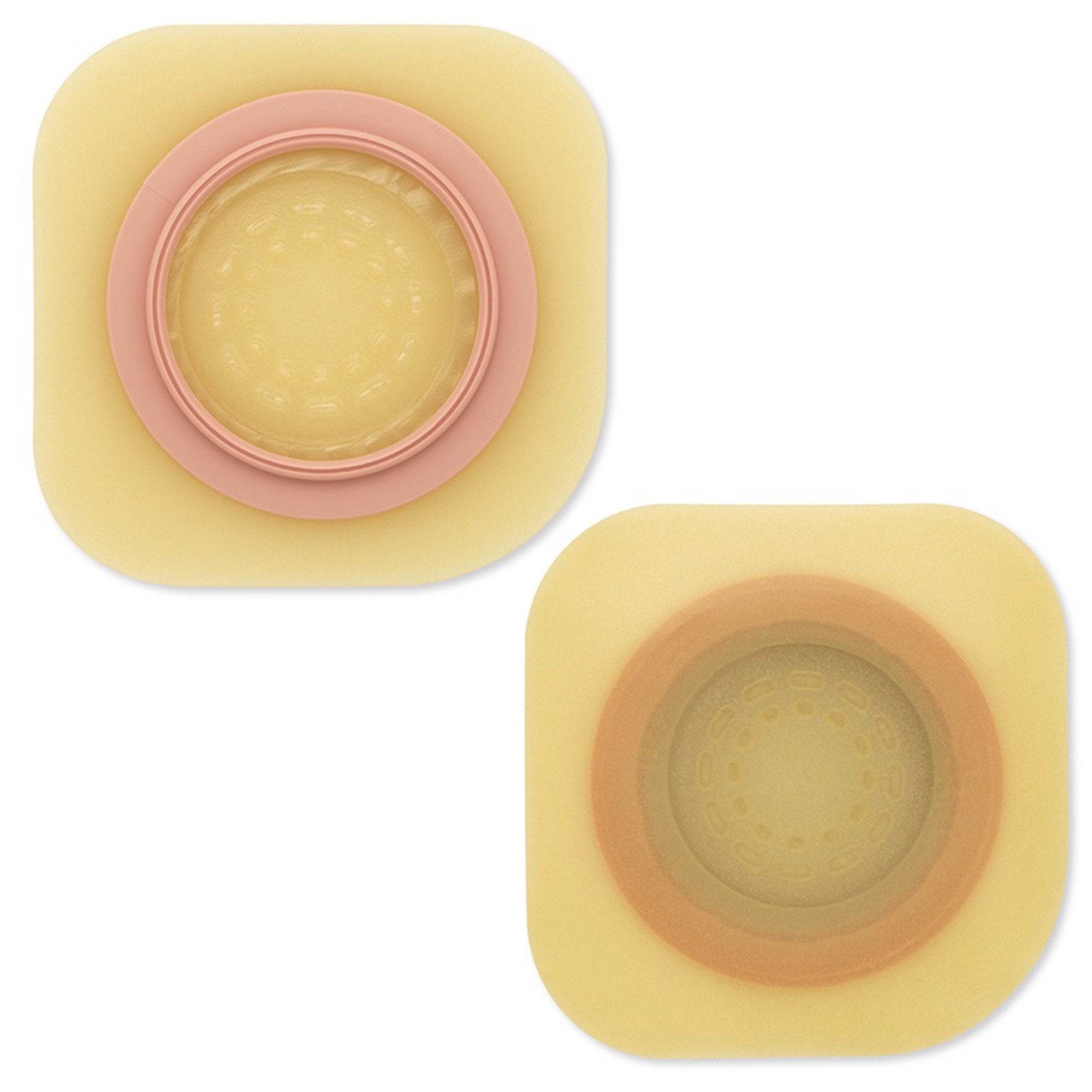 Ostomy Barrier Pouchkins SoftFlex Precut, Standard Wear Adhesive without Tape 1 3/4 Inch Floating Flange Green Code System Polymer / Copolymer Plastic 1 1/4 Inch Opening