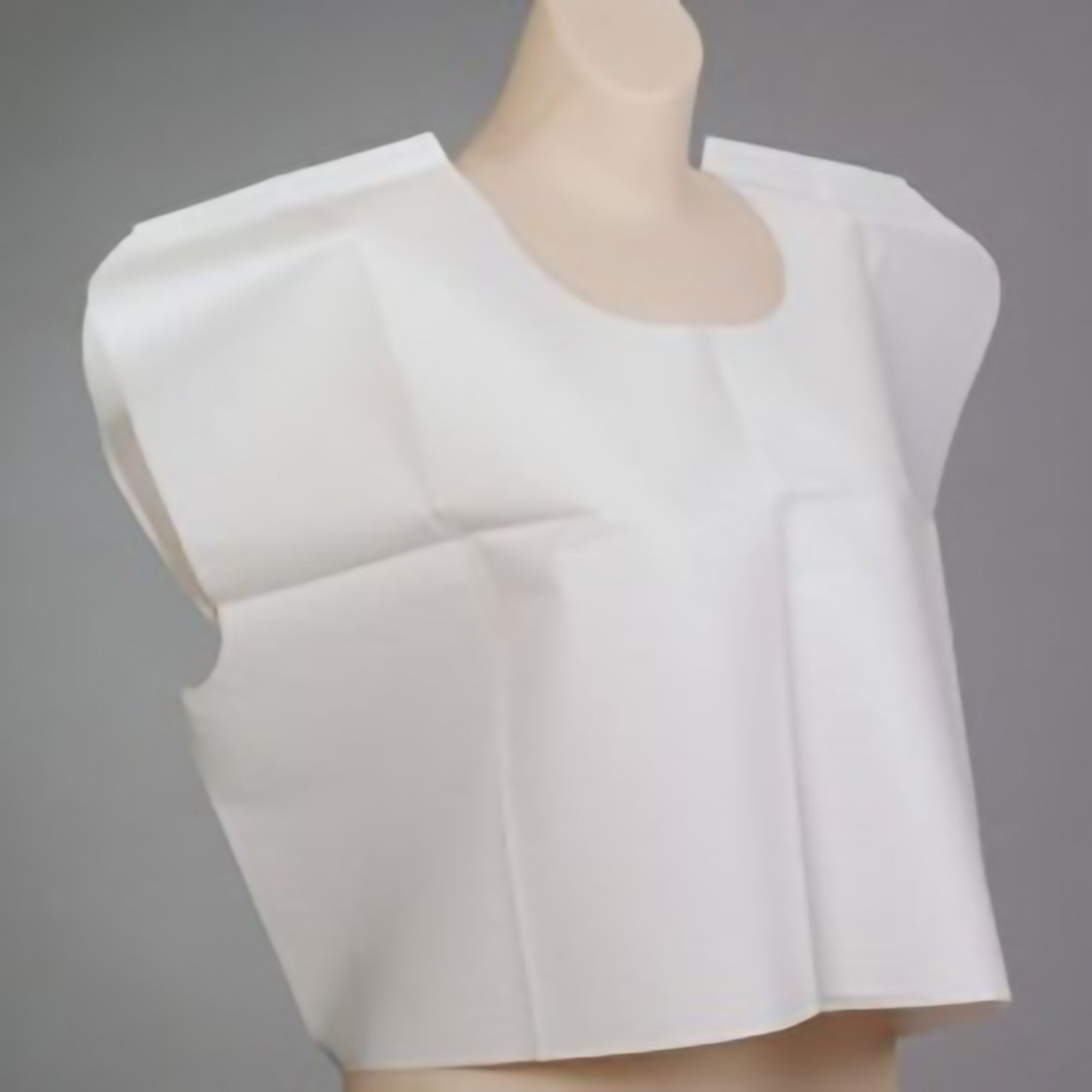 Exam Cape Tidi White One Size Fits Most Front / Back Opening Without Closure Unisex