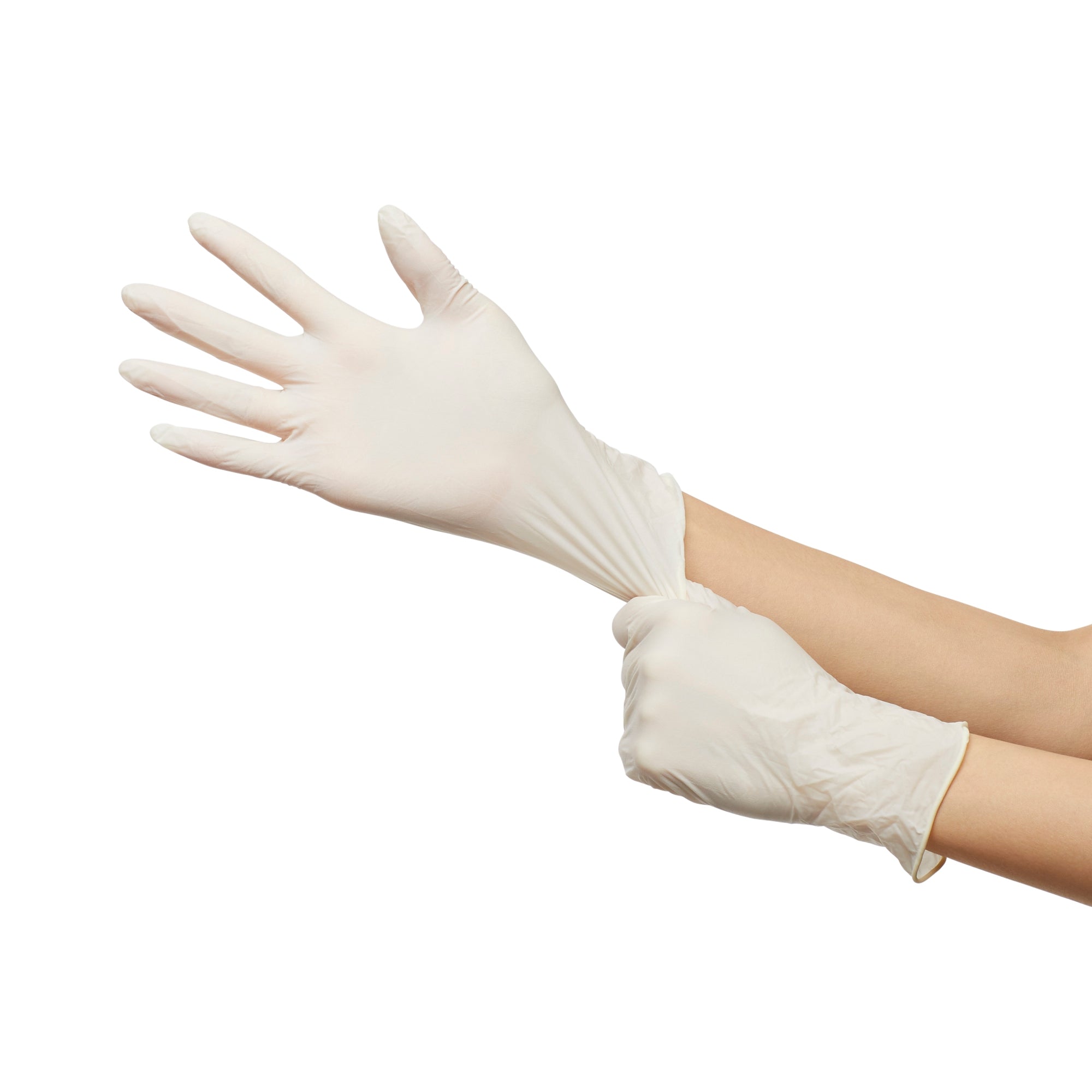 exam glove mckesson confiderm small nonsterile latex standard cuff length fully textured ivory not rated packaging type box