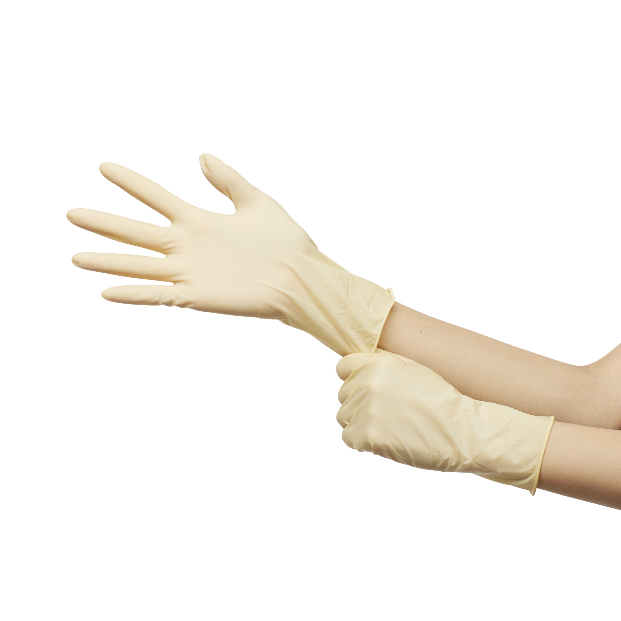 exam glove mckesson confiderm x large nonsterile latex standard cuff length smooth ivory not rated packaging type box