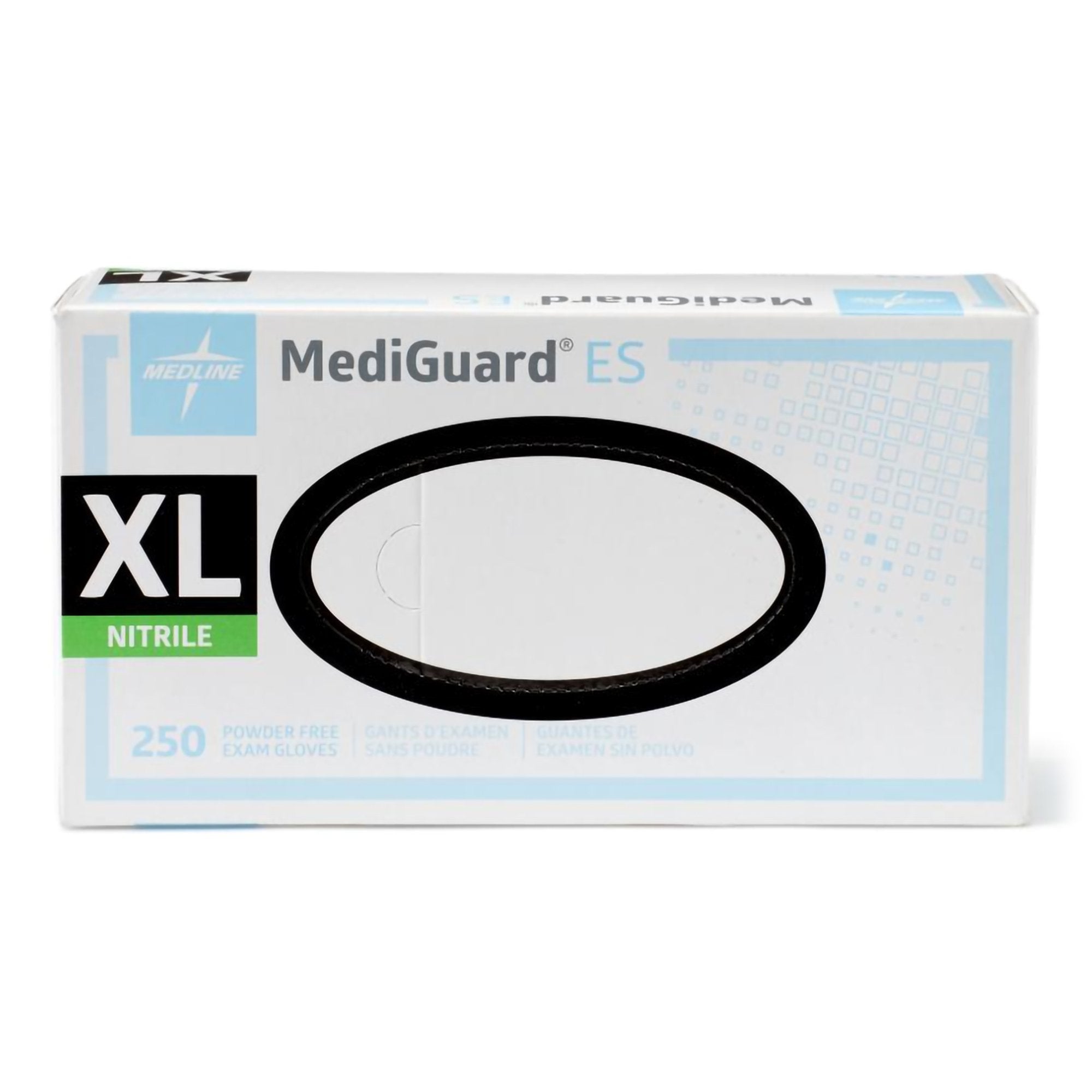 Exam Glove MediGuard ES X Large NonSterile Nitrile Standard Cuff Length Textured Fingertips Blue Not Rated
