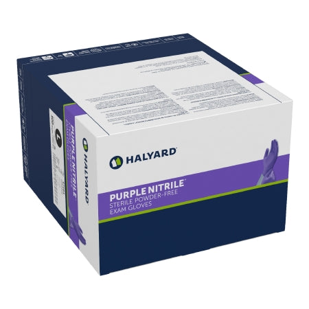 exam glove purple nitrile large sterile single nitrile standard cuff length textured fingertips purple chemo tested