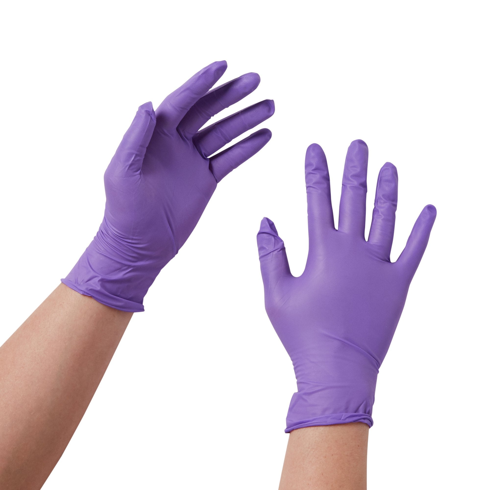 Exam Glove Purple Nitrile Small NonSterile Nitrile Standard Cuff Length Textured Fingertips Purple Chemo Tested