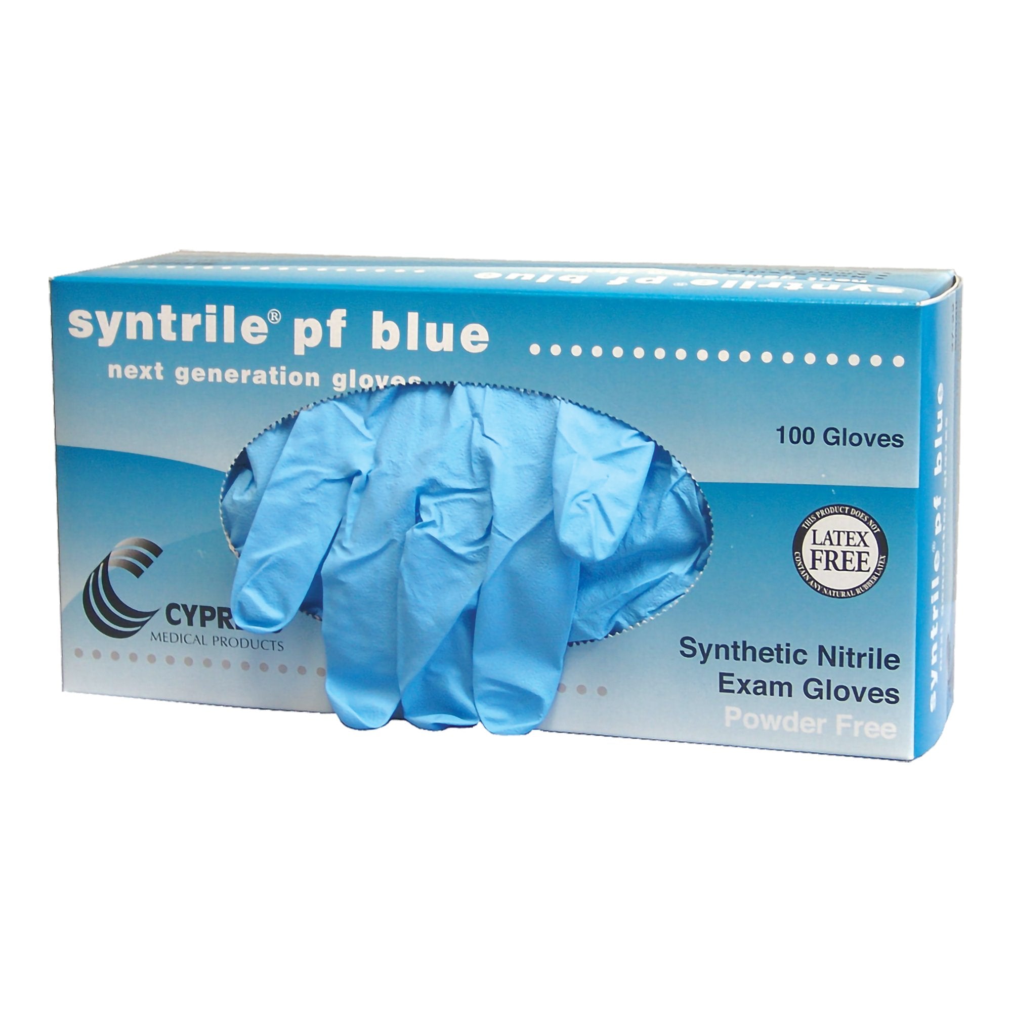 Exam Glove Syntrile pf X Large NonSterile Nitrile Standard Cuff Length Fully Textured Blue Not Rated