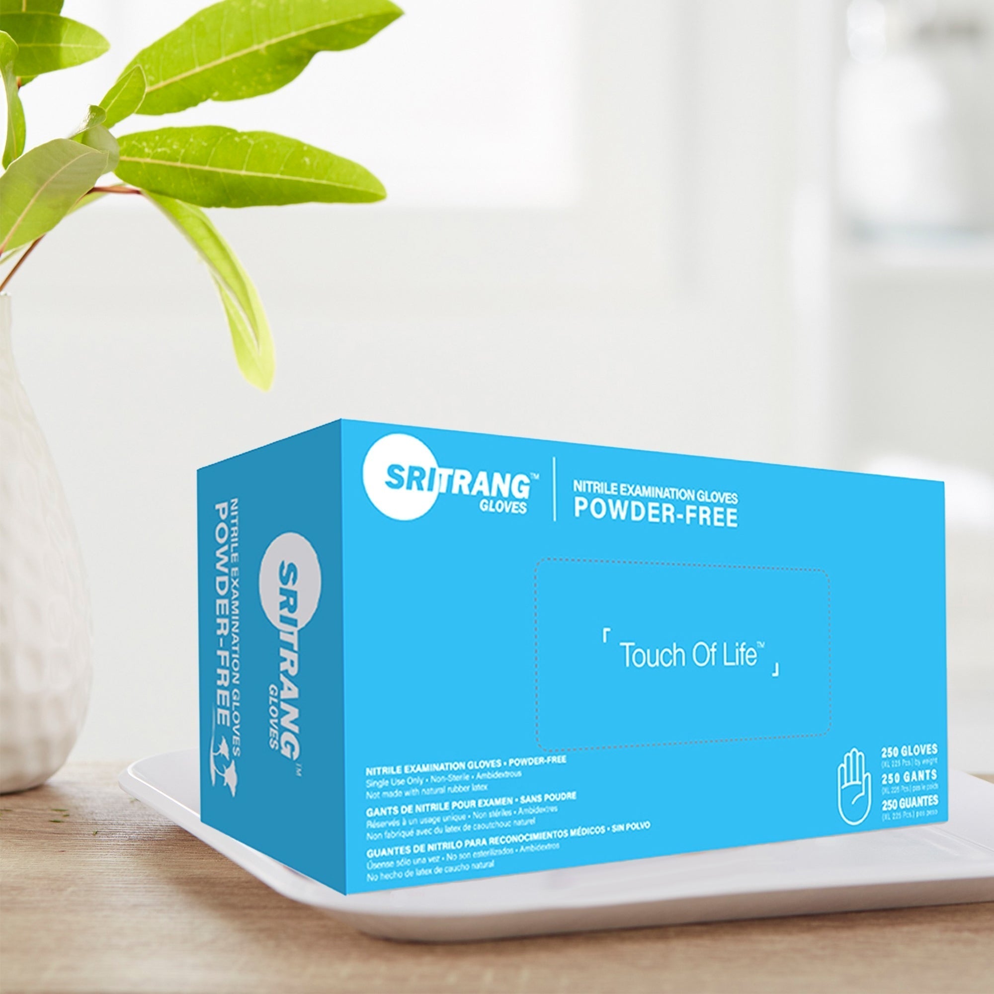 exam glove touch of life x large nonsterile nitrile textured fingertips black chemo tested packaging type box