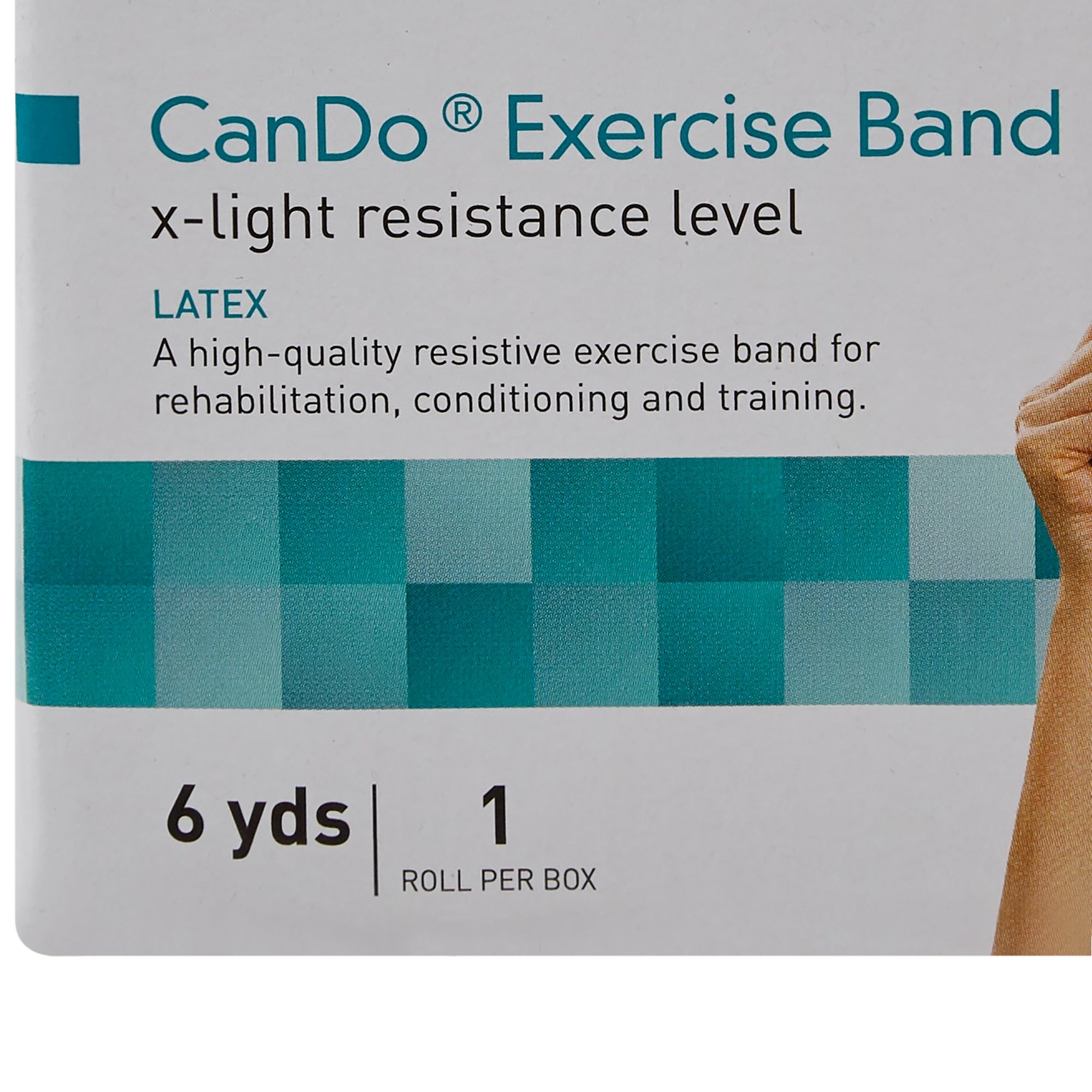 exercise resistance band mckesson cando yellow 5 inch x 6 yard x light resistance packaging type each