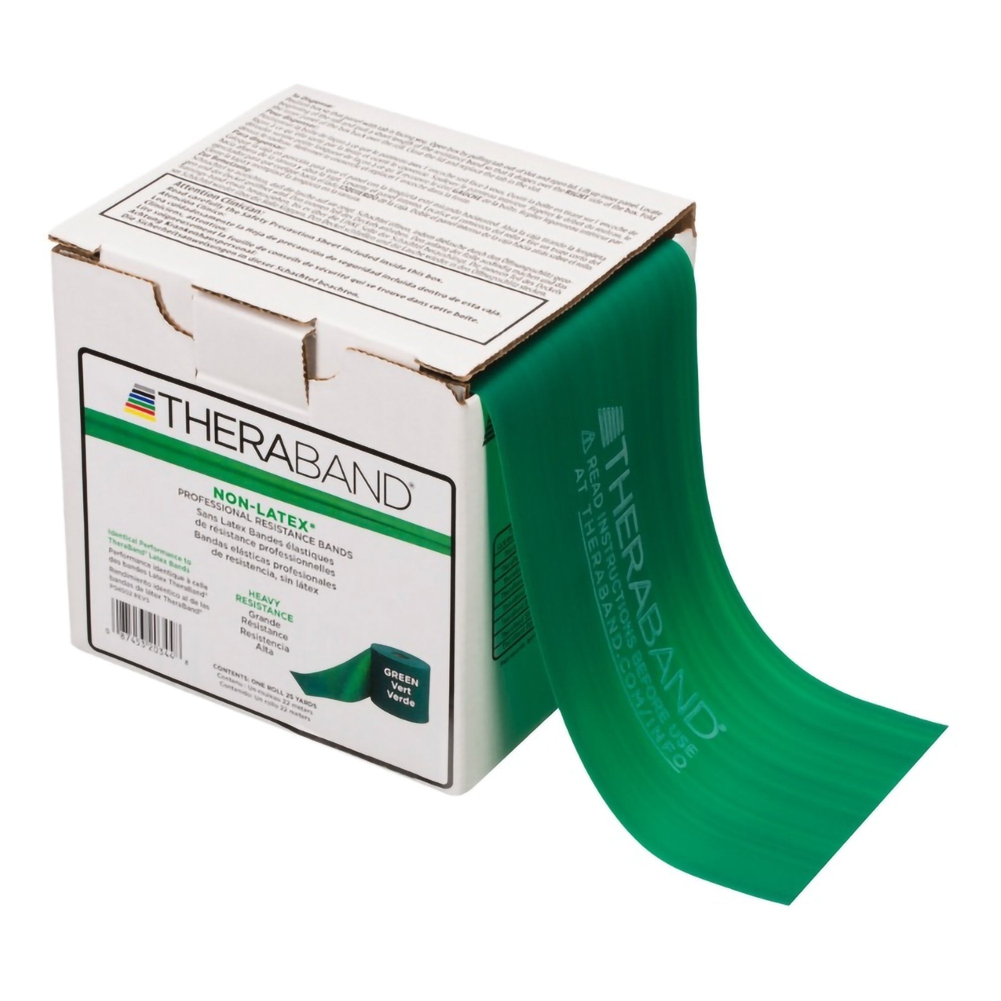 Exercise Resistance Band TheraBand Green 4 Inch X 25 Yard Heavy Resistance, Packaging Type- Each