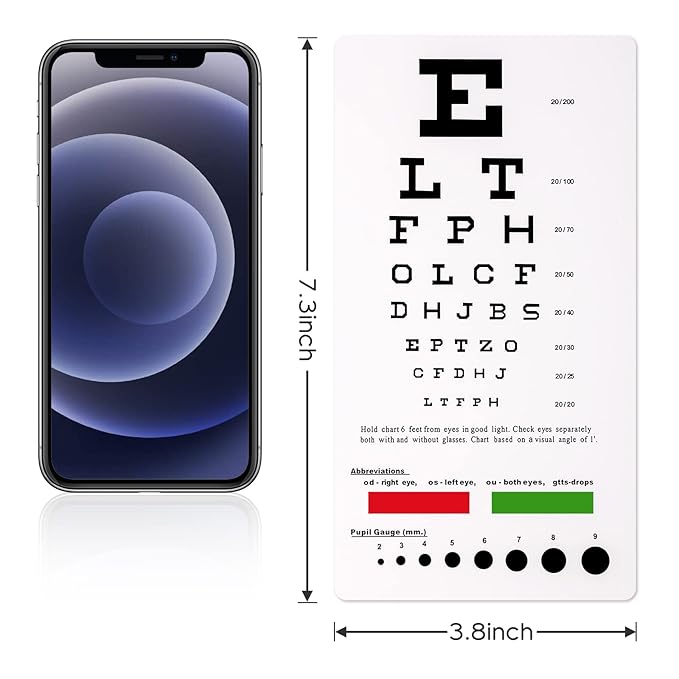 Eye Chart 6 Foot Distance Acuity Test