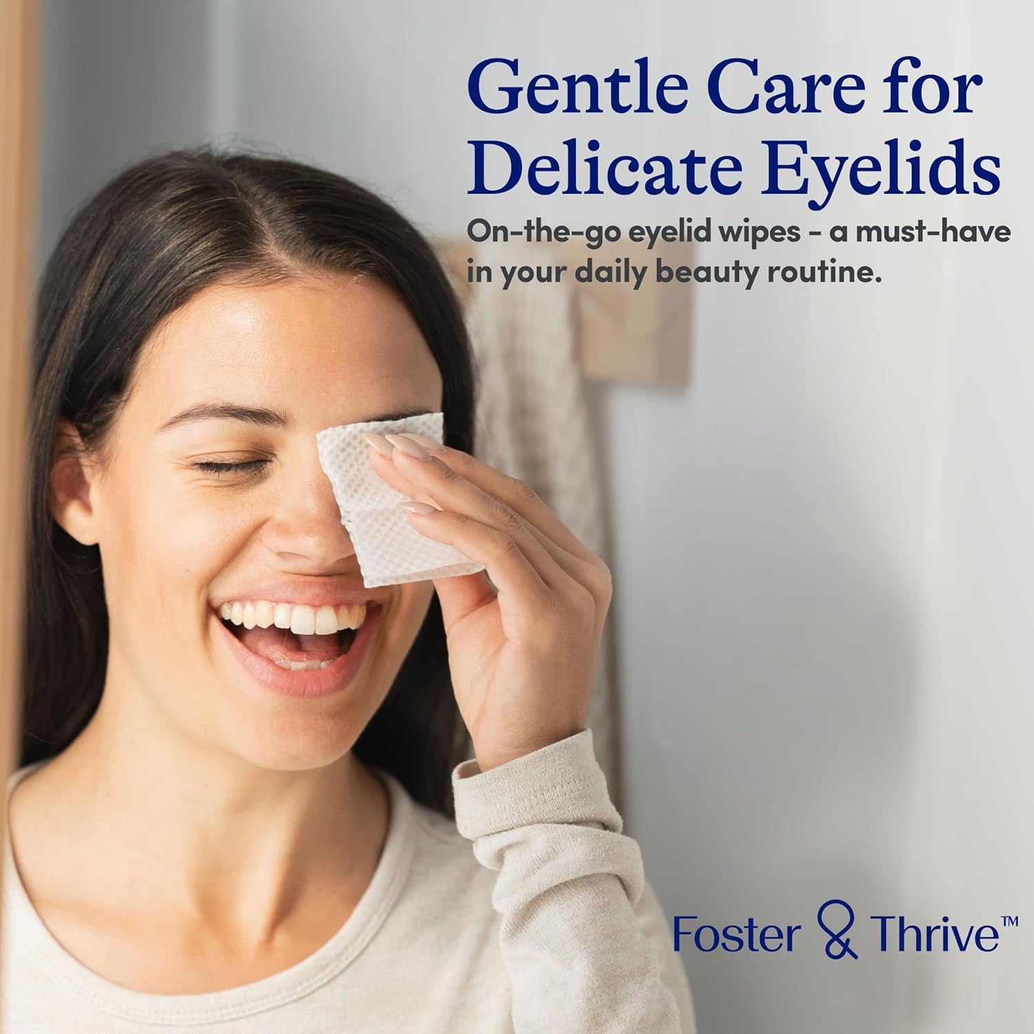 eyelid cleanser foster thrive 30 per box wipe packaging type box