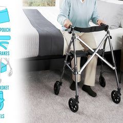 ez fold n go rollator black walnut each