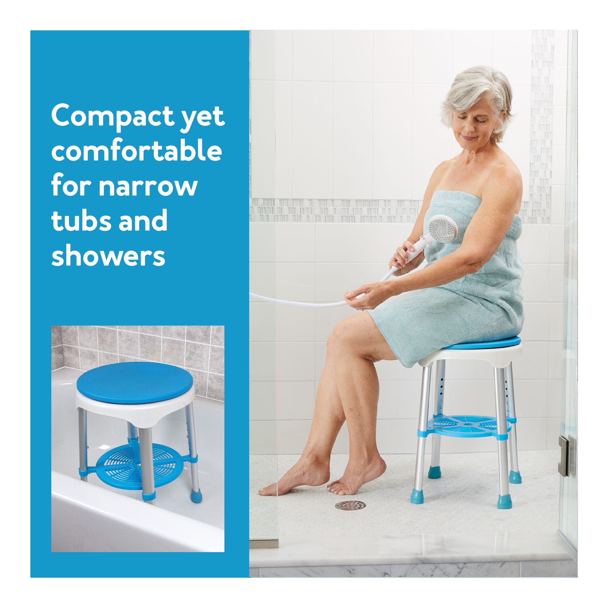 ez swivel shower stool by carex