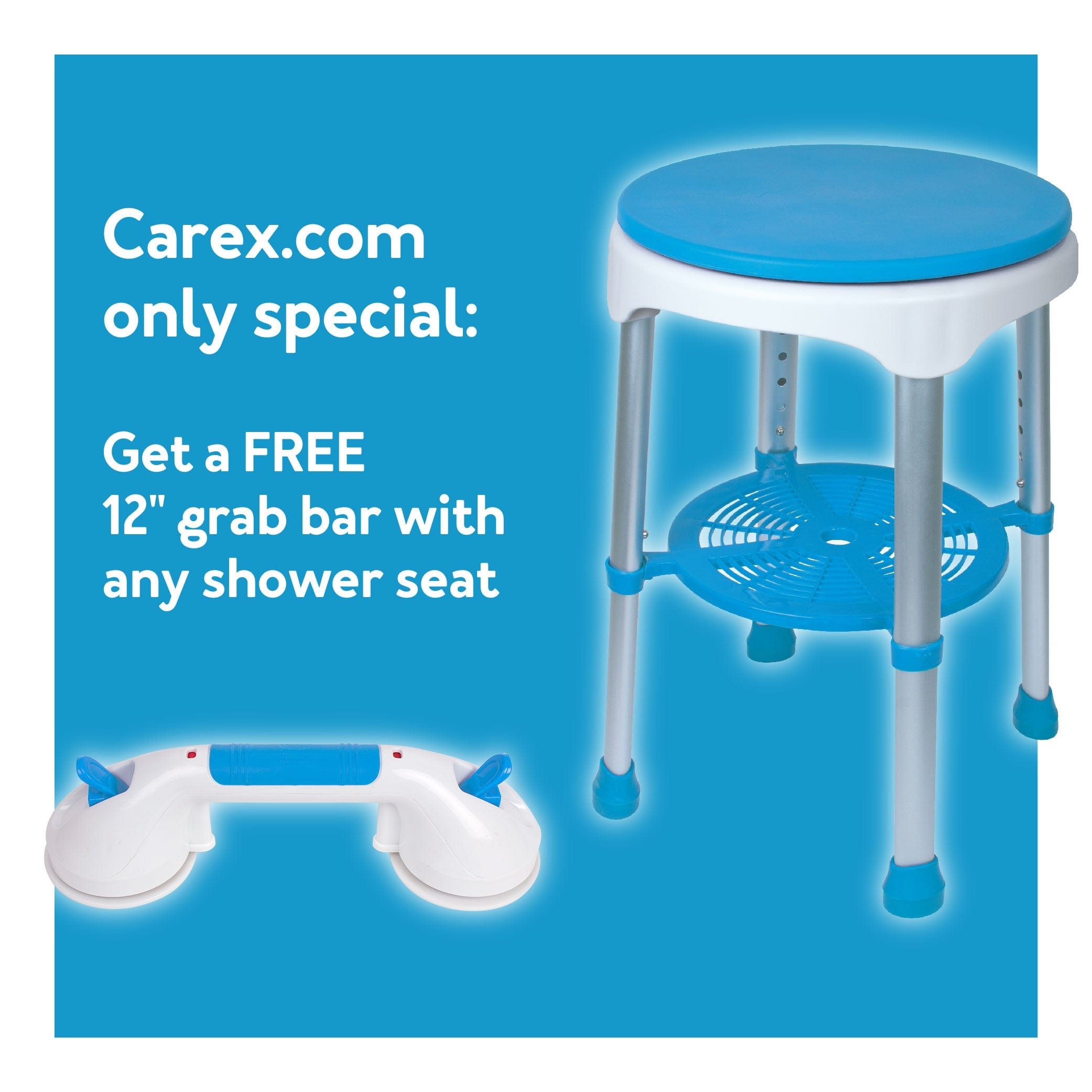 ez swivel shower stool by carex