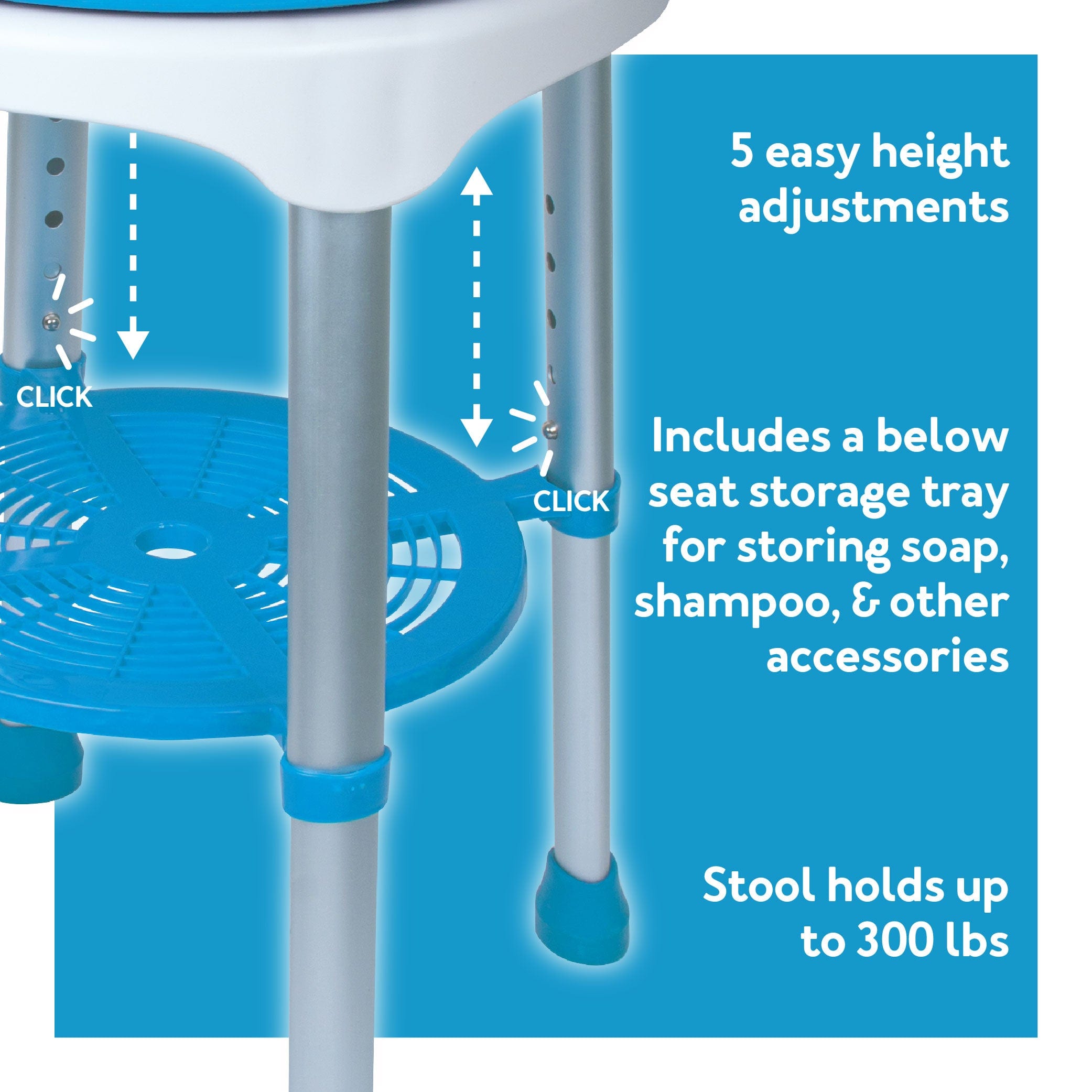 ez swivel shower stool by carex