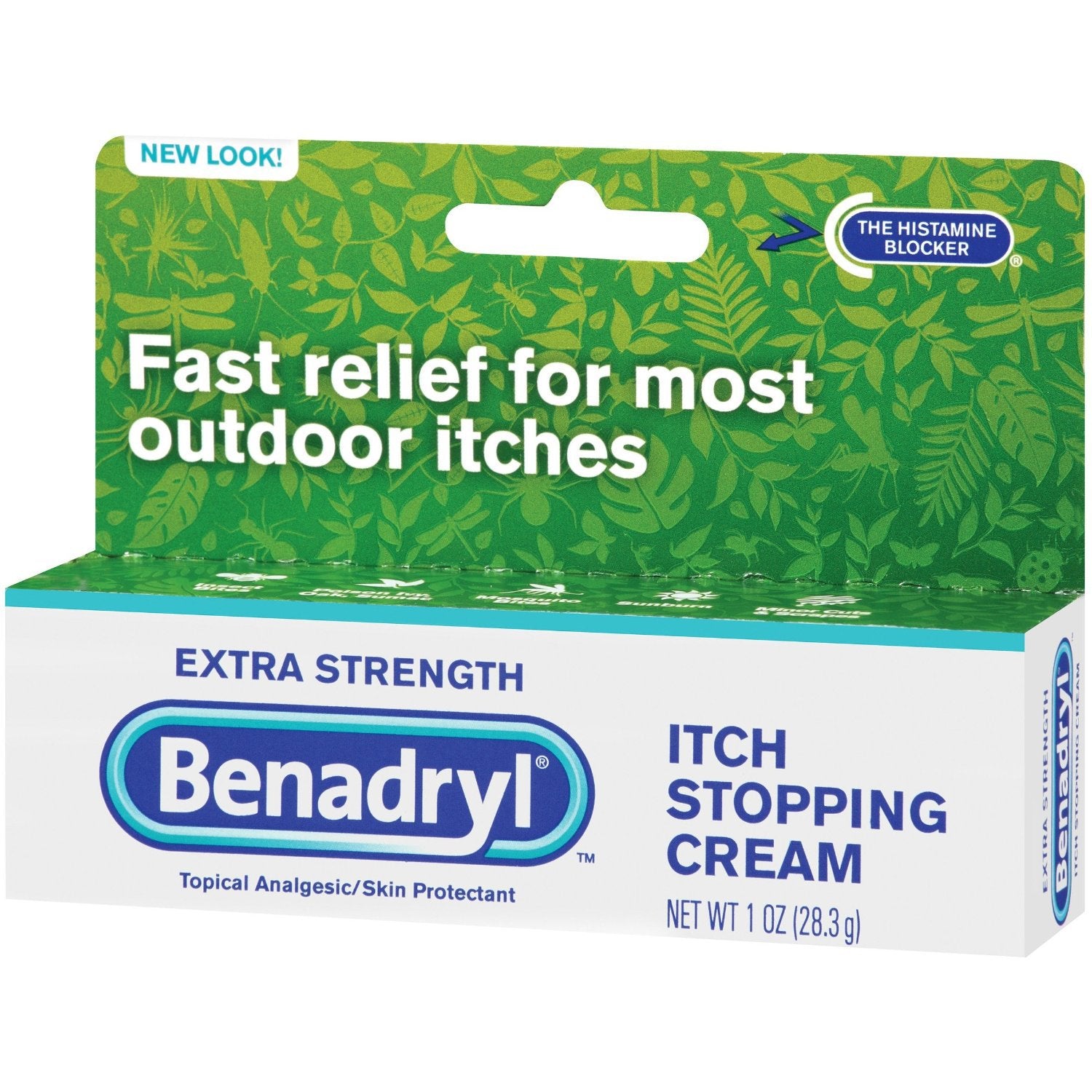 Itch Relief Benadryl 2% 0.1% Strength Cream 1 oz. Tube