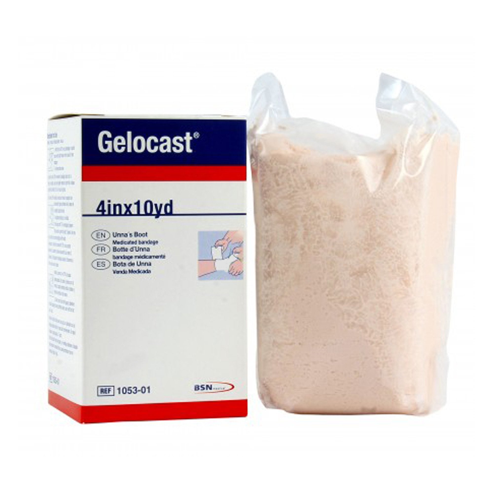 Unna Boot Gelocast Zinc Oxide / Calamine 4 Inch X 10 Yard